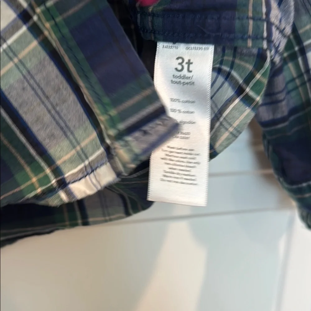 Carter's Green Plaid Kids Shirt